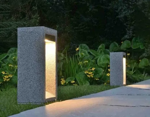 Big Bollard Light Sand Finish