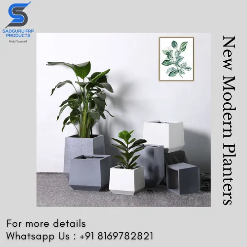 Fiberglass Modern Flower Planter