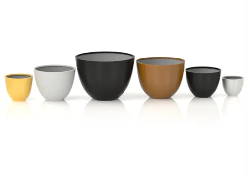 Modern Fiberglass FRP Bowl Planter Pots Standing Decoration For Home Garden